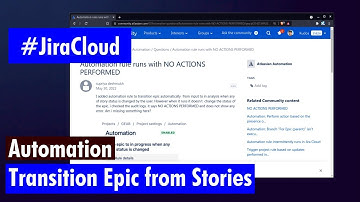 Jira Cloud Automation - Transition epic from stories