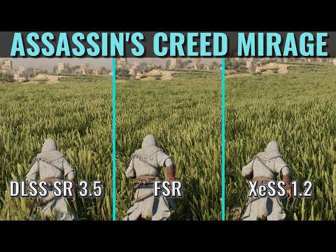 Assassin's Creed Mirage - DLSS SR 3.5 vs FSR 2 vs XeSS 1.2 - 1440p - RTX 3070