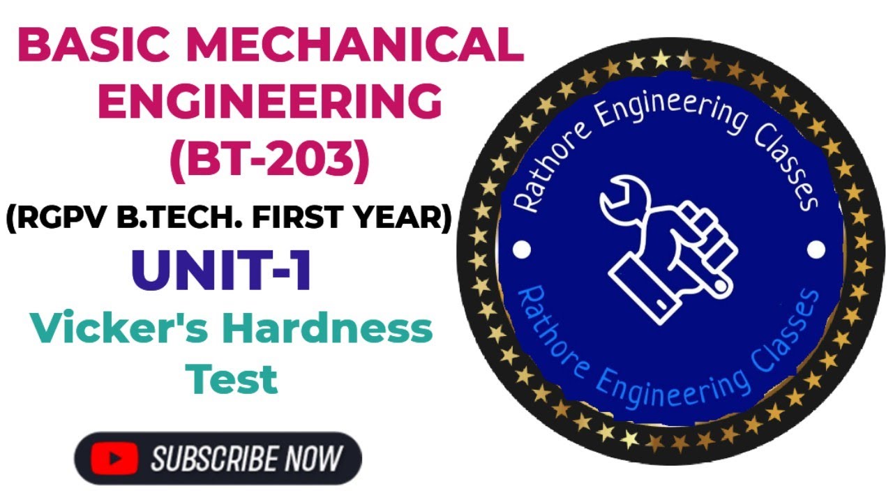 Basic Mechanical Engineering (BT-203) Unit -1_vickers hardness test