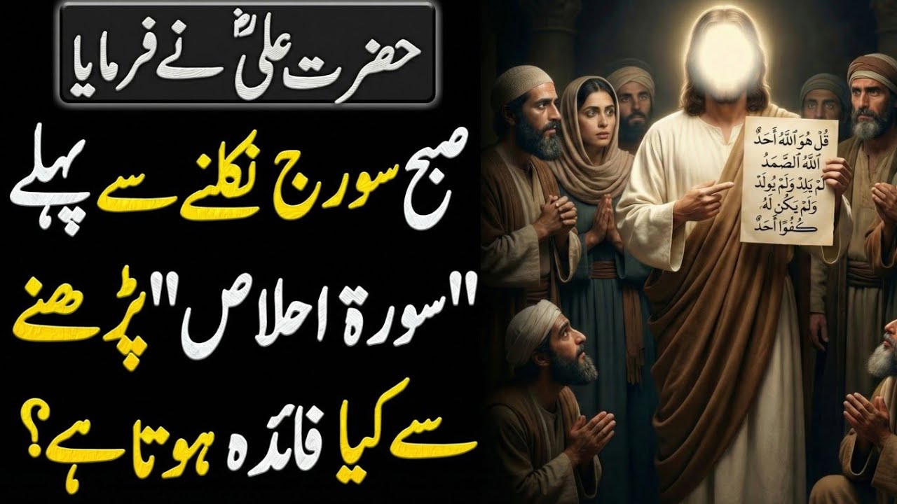 Islamic Quotes of Hazrat Ali (r a) | “Surah Ikhlas” parhne se kya faida hota hai ....
