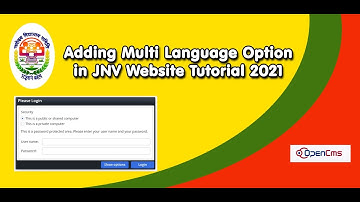 Adding Multi Language Option in JNV Website Tutorial 2021