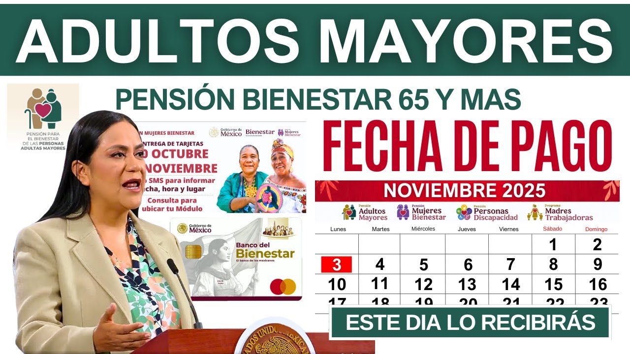 💥PAGO PENSIÓN NOVIEMBRE 2025:💡¿YA VISTE TU LETRA? CALENDARIO, LAS FECHAS  Y CUÁNTO DEBEN RECIBIR 💥
