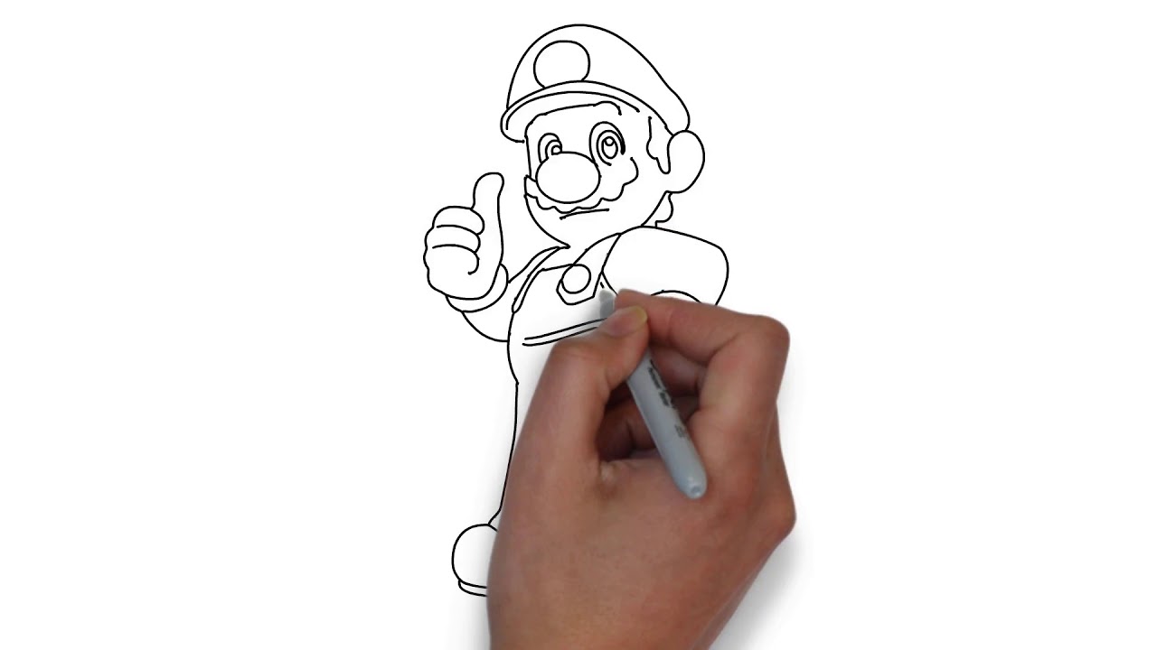 Cómo Dibujar Mario Paso A Paso Video Tutorial Youtube