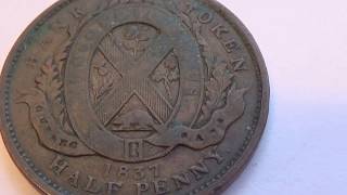 1837 Un Sou Canadian Coin