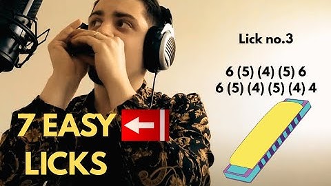 7 EASY harmonica LICKS! & TABS (12 bar blues)