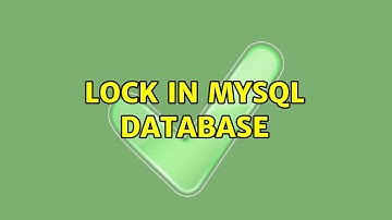 Lock in mysql database