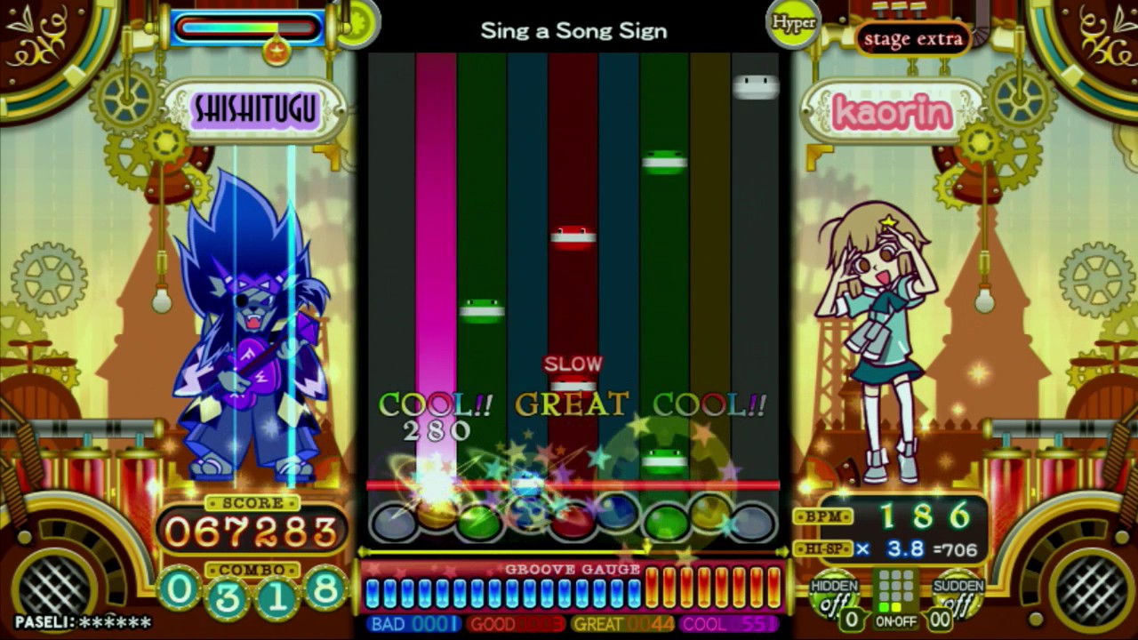 pop'n music うさぎと猫と少年の夢 プレイ動画 Sing a Song Sign(H)