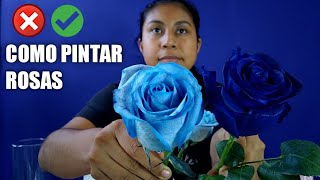 Como pintar rosas naturales en colores  Absorbit y Spray Design Master