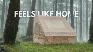 Download Lagu ⭐The COZIEST LUXURY AIR TENT I’ve Ever Owned - Heavy Rain Camping⛈️ MP3