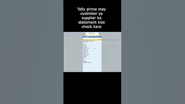 How to  Account Statement Cheek in Tally Prime | Party Statement kese nikale Tally Prime me (Part 1)