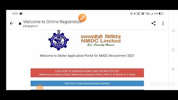 #nmdc 2021 admit card download start