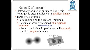 SEGMENTATION BY MORPHOLOGICAL WATER SHEDS