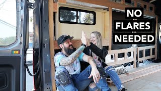 Framing to Sleep Sideways in a Transit Van | 2021 Ford Transit Van Build Conversion Ep. 11