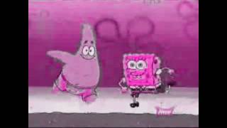 spongebob squarepants and patrick dancing to really really unfitting music