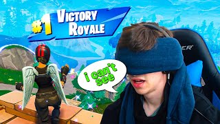 Playing Fortnite Blindfolded...so Hard