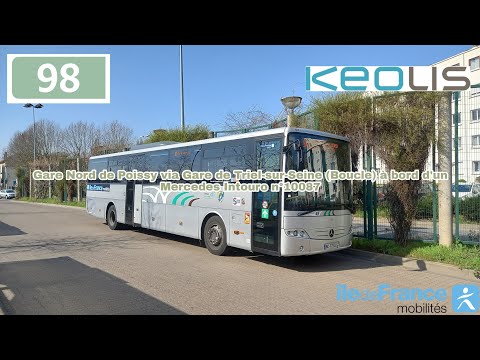 [Ligne 98 KEOLIS Seine et Oise Est] Voyage à bord d'un Mercedes Intouro n°10087 (Boucle)