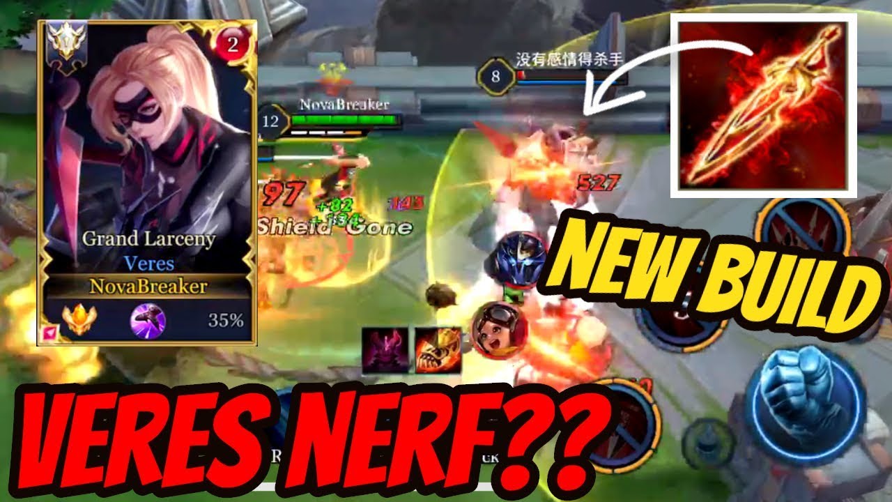 VERES NEW BUILD AFTER NERF! Solo Lane Queen is BACK | AoV | 傳說對決 | RoV | Liên Quân Mobile