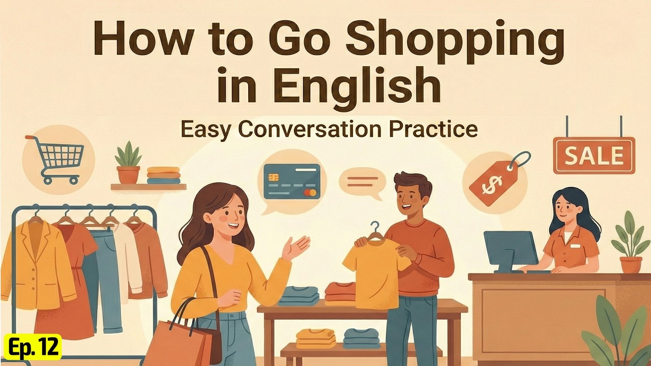 How to Go Shopping in English | English Conversation Practice for Beginners