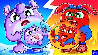 HOT vs COLD Pregnant! Superhero Song + More Funny Kids Songs & Nursery Rhymes | BabyBee