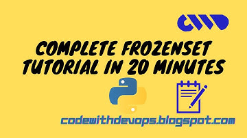 [4K] Frozen Set in Python | Python Programming | CodeWithDevops