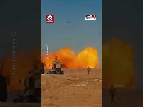 خلال تفتيش مواقع لتنظيم الدولة لحظة انفجار عبوة ناسفة في صحراء الأنبار ما أسفر عن مقتل ضابطين