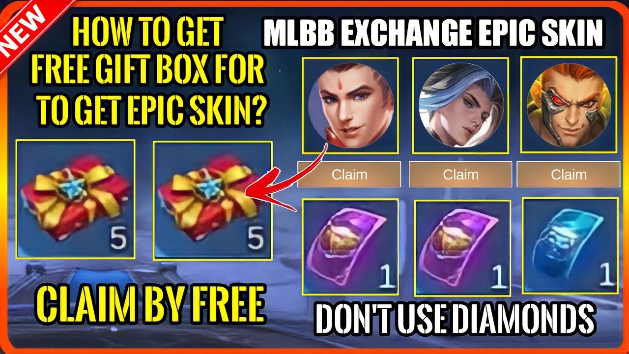 HOW TO GET EPIC SKIN? FREE GIFT BOX EXCHANGE INTO SKIN DRAW TICKETS