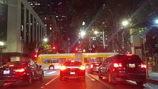 Driving Downtown - Olive Street Los Angeles USA