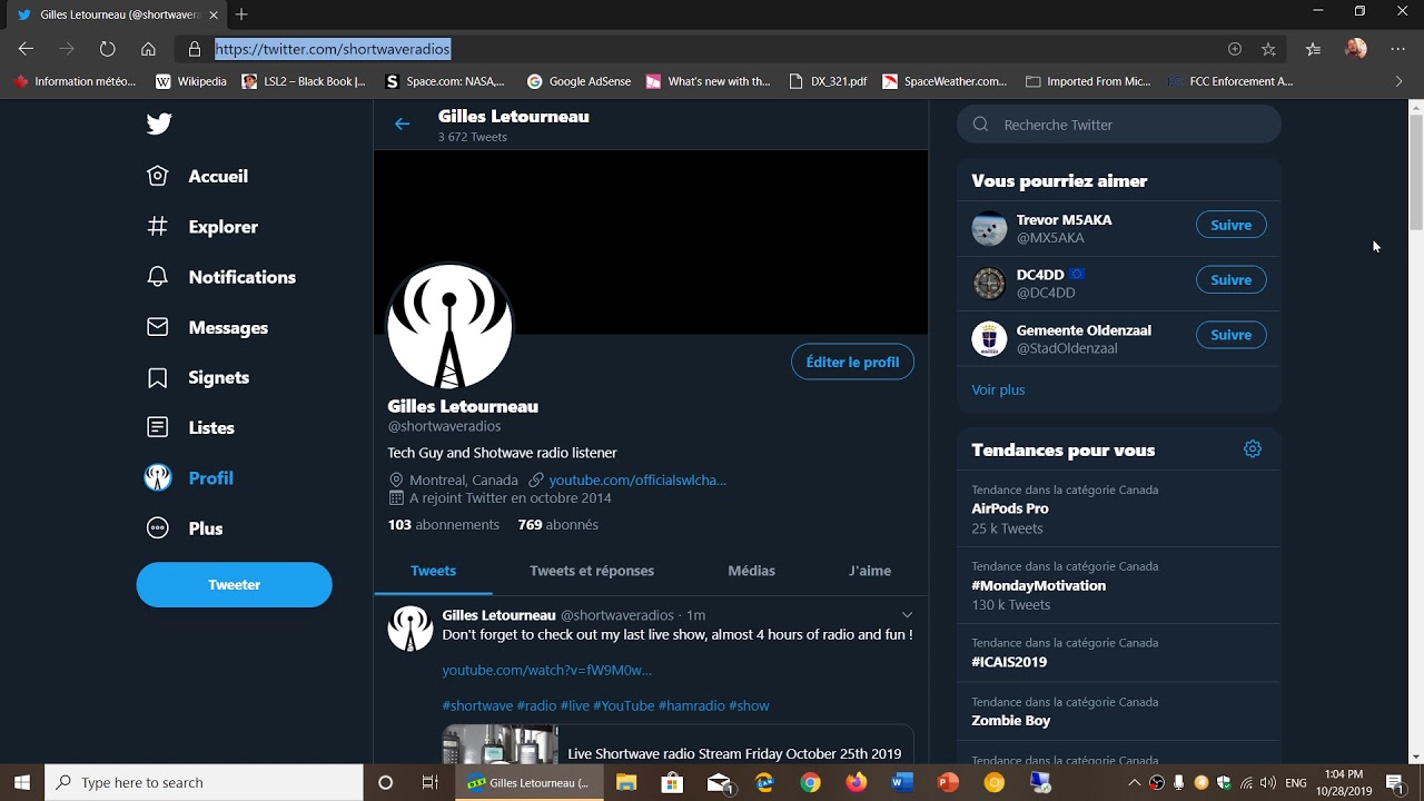 Follow me on Twitter for more details of logs information and live show notifications