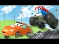 O caminhão monstro  - Carl o Super Caminhão na Cidade do Carro | Desenho animado para crianças