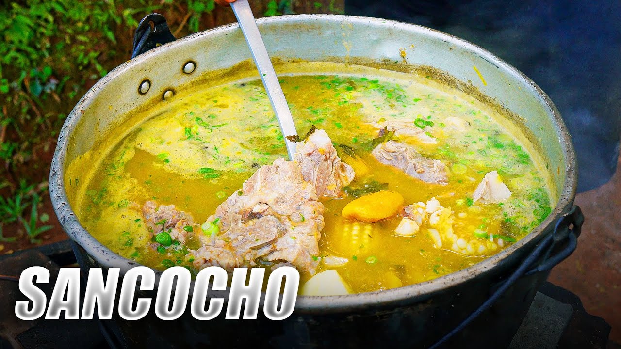 Cómo hacer SANCOCHO de Espinazo con Pollo en Leña | Cocina sin excusas