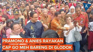 Pramono dan Anies Jalan Bareng di Glodok, Hadiri Perayaan Cap Go Meh