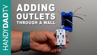 how to add an electrical outlet through a wall