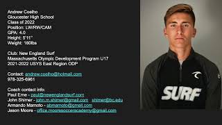 Andrew Coelho - Senior Year Highlights 2022 Recl Co 2023