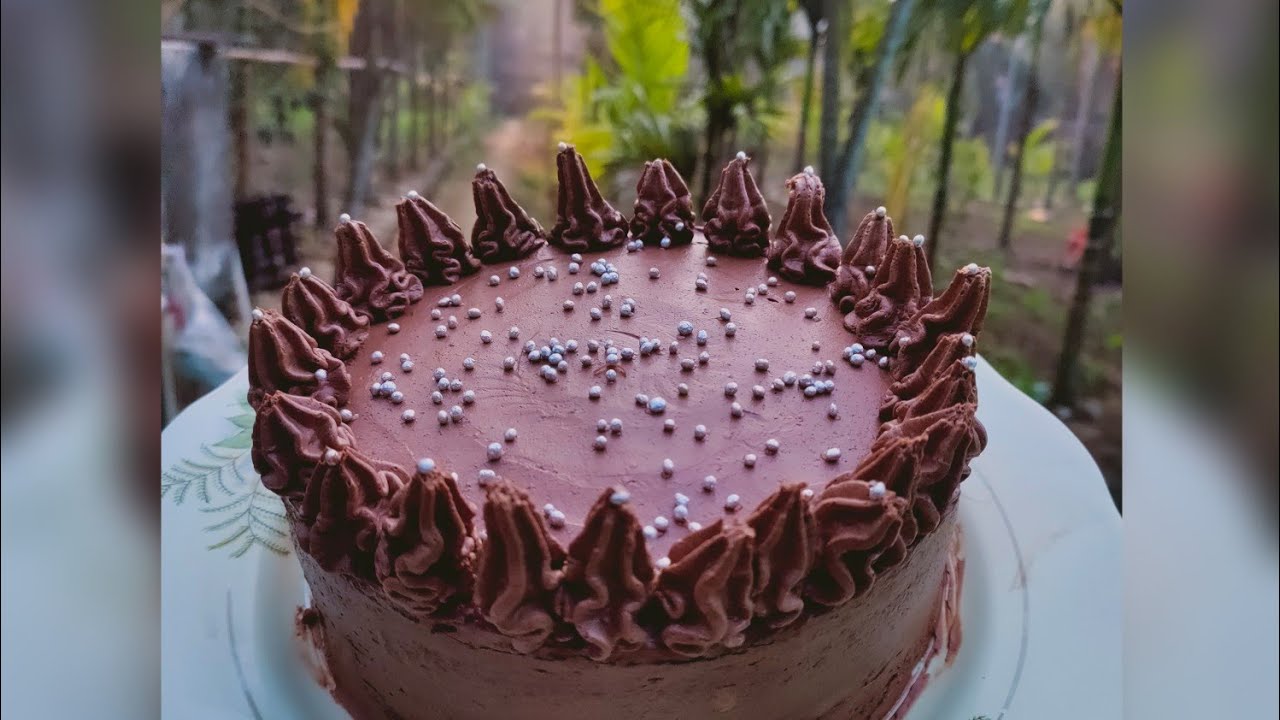 easy and simple choclate cake decoration at home YouTube