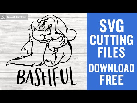 Bashful Svg Free Cut Files for Cricut Instant Download
