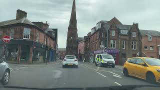Driving in the South of Scotland  Dumfries town centre  July 2022