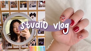 packing orders, editing posts & doing nail art | studio vlog #2 | tiffany_studies