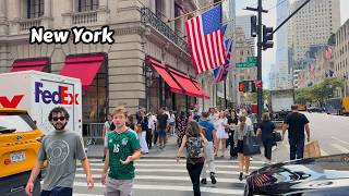 NYC 4k Walk Vibrant Summer Walking Tour On 5th Avenue - A Day Out in Manhattan