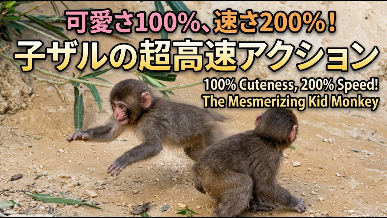 おさるのモンキー 100% Cuteness， 200% Speed! The Mesmerizing High-Speed Action of a