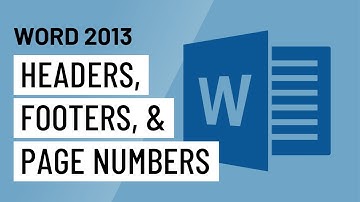 Word 2013: Headers, Footers, and Page Numbers
