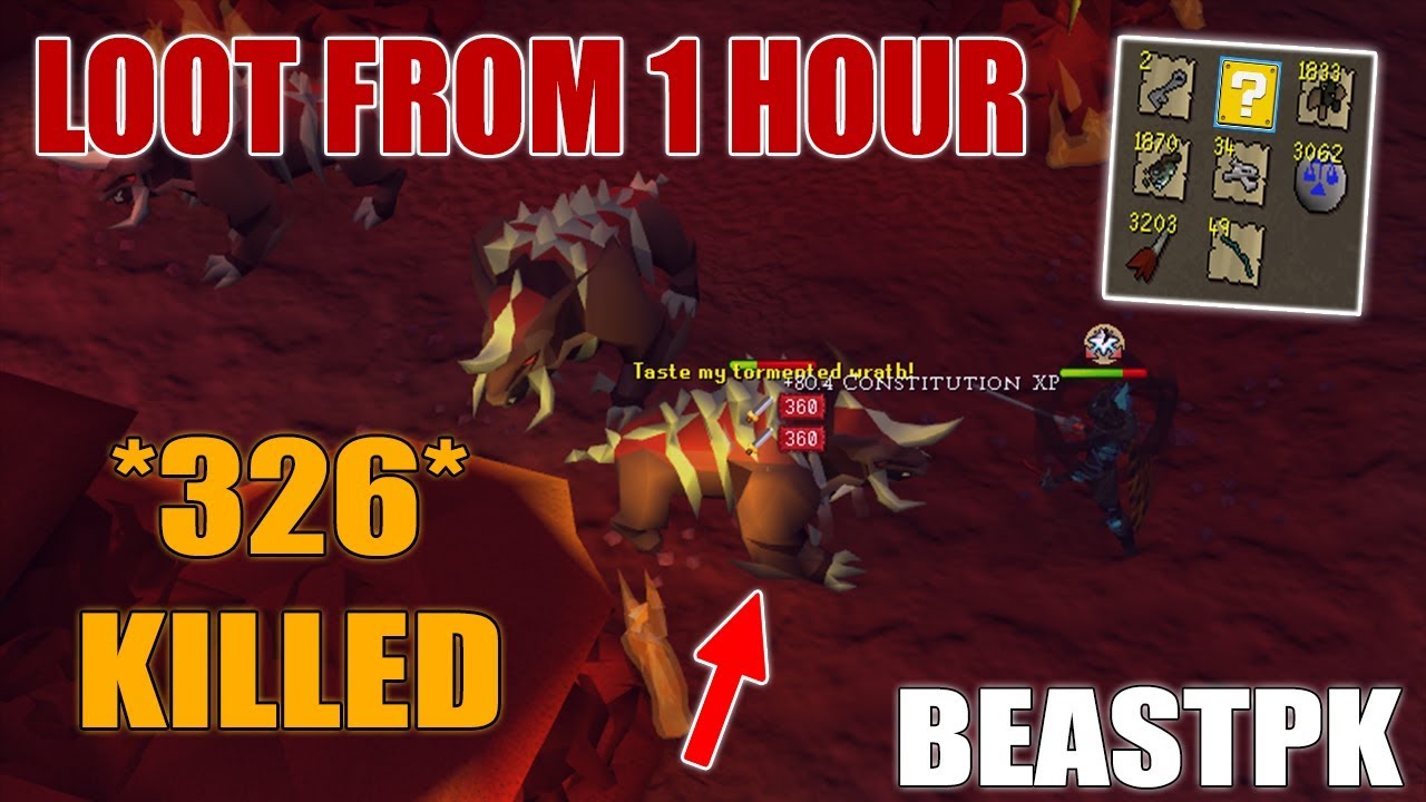 LOOT FROM 1 HOUR : TORMENTED BEASTS *326 KILLED* - BeastPK