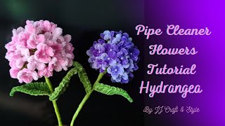 Full Tutorial for Beginners How to make a Hydrangea with Pipe Cleaners