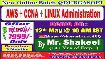 AWS + CCNA + LINUX Administration Online Training @ DURGASOFT