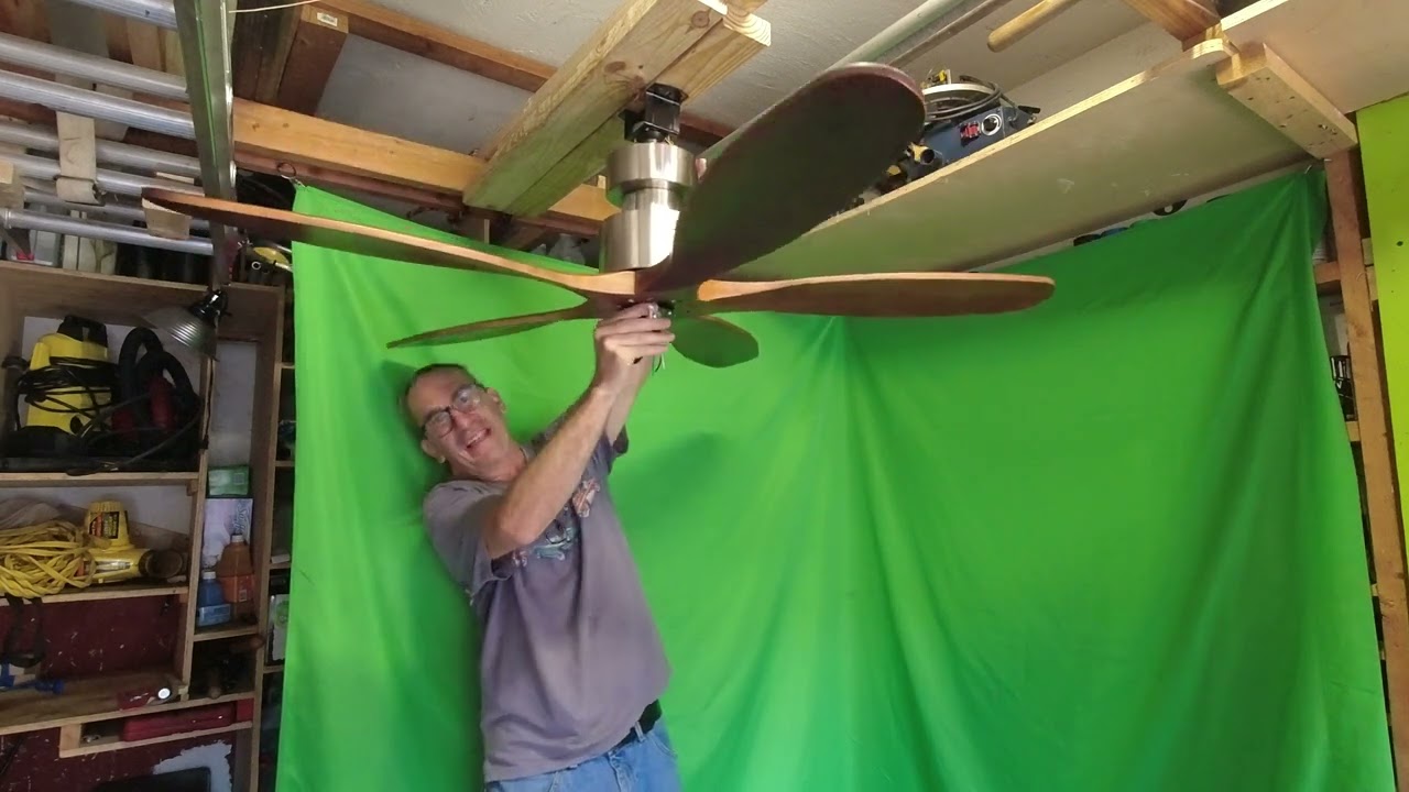 Ensenior Wood 5CCT 52” Ceiling Fan with Lights Remote Control, Dimmable Outdoor Ceiling Fan,