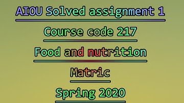 Aiou solved assignment 1&2 course code 217