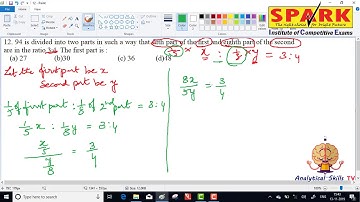 ratio and proportions || Question 12 ||  Spark Institute ||  Easy Arithmetic ||  Krishna Sir