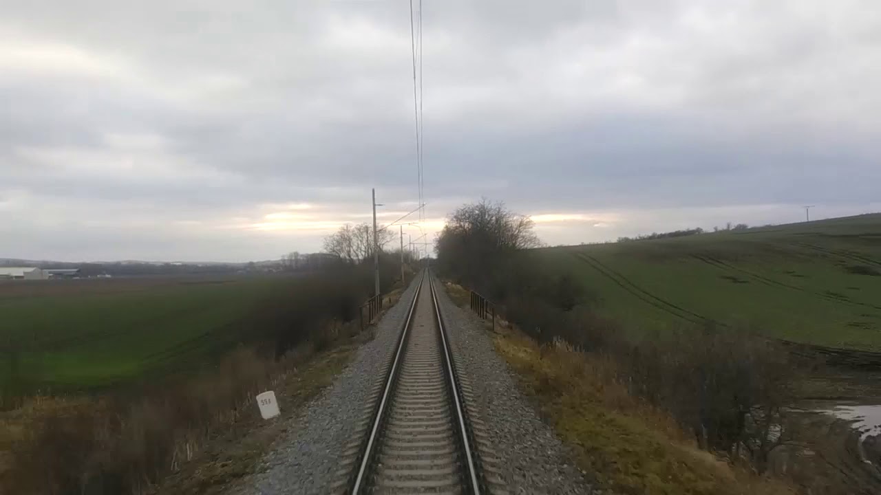 Vlakem z Brna hl.n. do Olomouce -Time Lapse  29.12.2019