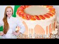 The BEST Peaches & Cream Cake - OMBRE Cake with White Chocolate Ganache