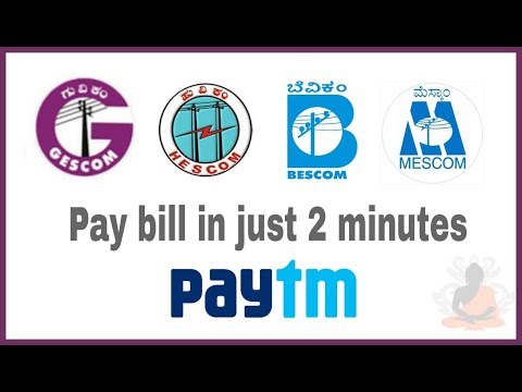 Electricity Bill Payment in PAYTM | GESCOM | HESCOM | BESCOM | MESCOM | How To Pay Electricity Bill