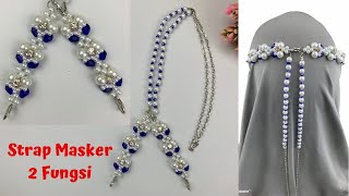 Strap masker 2 fungsi rantai beras / konektor masker mutiara / Diy mask lanyard